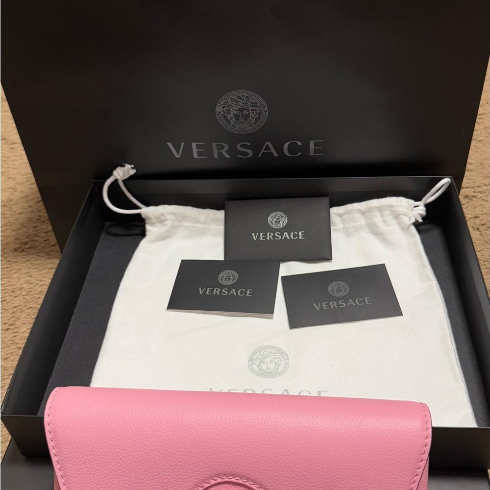 Versace Pink Leather Wallet